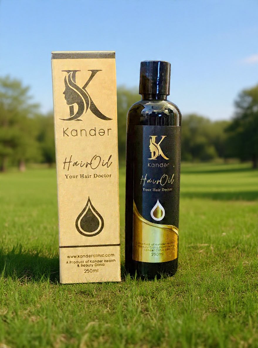 Kander Hair Oil – Your Hair Doctor | 250ml Clinic-formulated care for stronger, healthier hair.